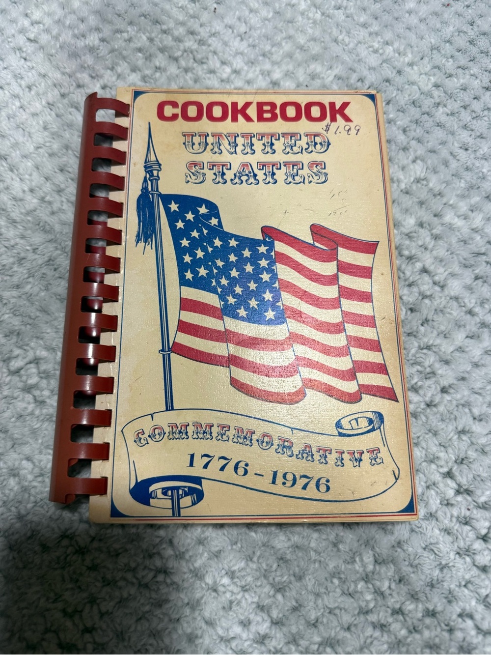 United States Commemorative Cookbook - Red, Blue, Cream